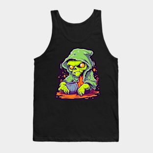 Eerie Halloween Ghoul Art - Spooky Season Delight Tank Top